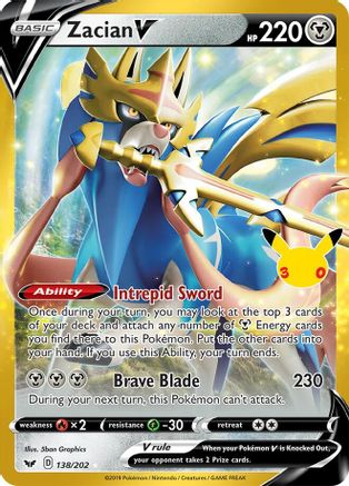 Zacian V (138/202) [ME 30th Celebration Classic Collection] Holofoil