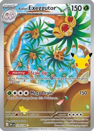 Alolan Exeggutor (129/128) [ME 30th Celebration] Holofoil