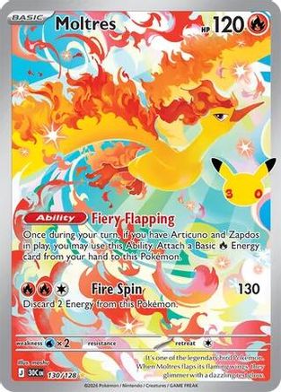 Moltres (130/128) [ME 30th Celebration] Holofoil
