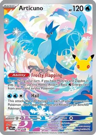 Articuno (132/128) [ME 30th Celebration] Holofoil