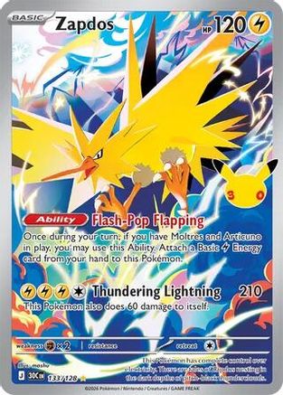 Zapdos (133/128) [ME 30th Celebration] Holofoil