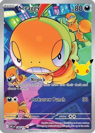 Scraggy (140/128) [ME 30th Celebration] Holofoil