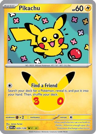 Pikachu (29/128) [ME 30th Celebration] Holofoil