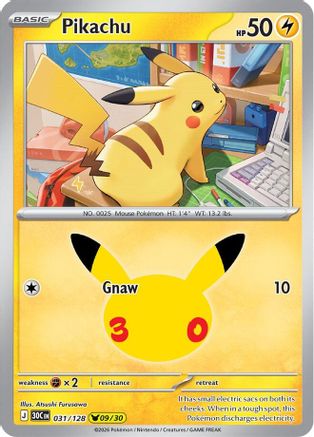 Pikachu (31/128) [ME 30th Celebration] Holofoil