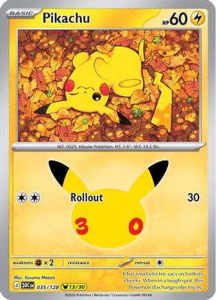 Pikachu (35/128) [ME 30th Celebration] Holofoil
