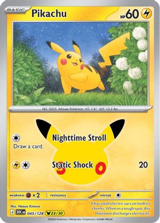 Pikachu (45/128) [ME 30th Celebration] Holofoil