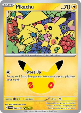 Pikachu (48/128) [ME 30th Celebration] Holofoil