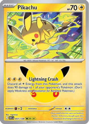 Pikachu (51/128) [ME 30th Celebration] Holofoil