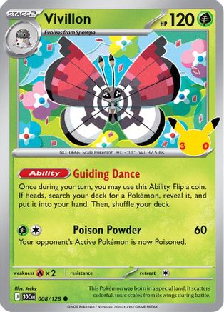 Vivillon (8/128) [ME 30th Celebration] Holofoil