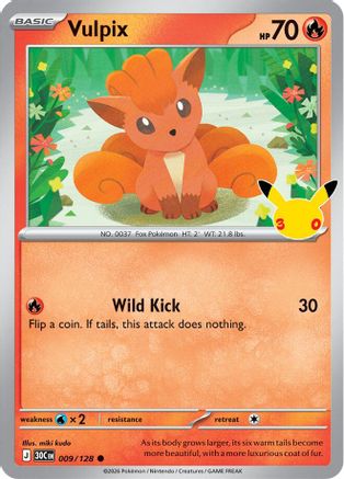 Vulpix (9/128) [ME 30th Celebration] Holofoil