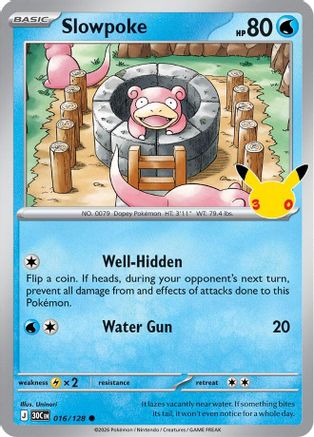 Slowpoke (16/128) [ME 30th Celebration] Holofoil