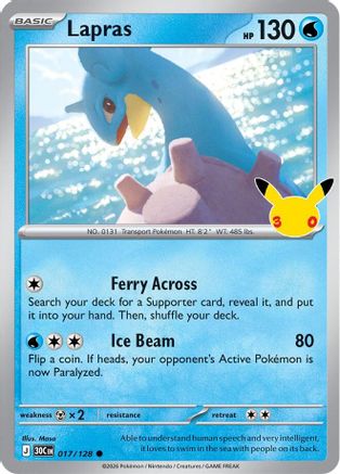 Lapras (17/128) [ME 30th Celebration] Holofoil