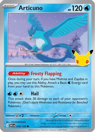 Articuno (18/128) [ME 30th Celebration] Holofoil