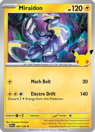 Miraidon (62/128) [ME 30th Celebration] Holofoil