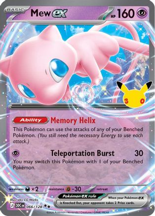 Mew ex (66/128) [ME 30th Celebration] Holofoil