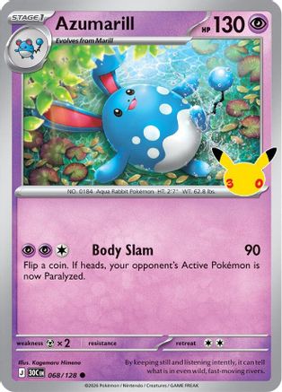 Azumarill (68/128) [ME 30th Celebration] Holofoil