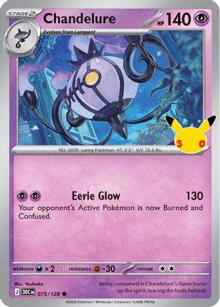 Chandelure (75/128) [ME 30th Celebration] Holofoil