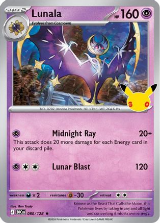 Lunala (80/128) [ME 30th Celebration] Holofoil