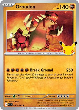 Groudon (82/128) [ME 30th Celebration] Holofoil