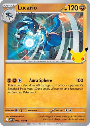 Lucario (83/128) [ME 30th Celebration] Holofoil