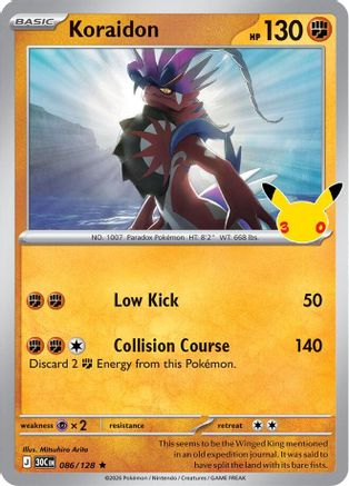 Koraidon (86/128) [ME 30th Celebration] Holofoil