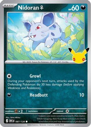 Nidoran F (87/128) [ME 30th Celebration] Holofoil