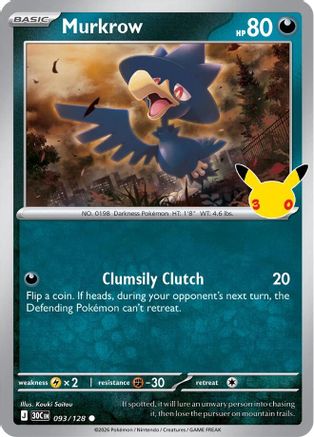 Murkrow (93/128) [ME 30th Celebration] Holofoil
