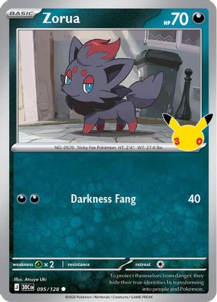 Zorua (95/128) [ME 30th Celebration] Holofoil