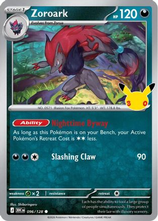Zoroark (96/128) [ME 30th Celebration] Holofoil
