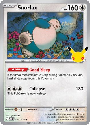 Snorlax (119/128) [ME 30th Celebration] Holofoil