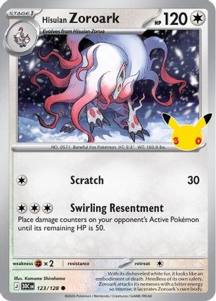 Hisuian Zoroark (123/128) [ME 30th Celebration] Holofoil