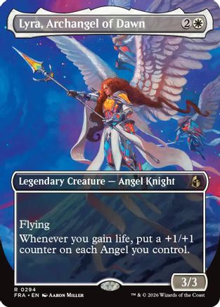 Lyra, Archangel of Dawn (Borderless) (FRA-294) - [Reality Fracture] Foil
