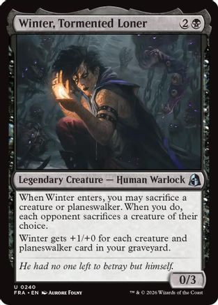 Winter, Tormented Loner (FRA-240) - [Reality Fracture] Foil