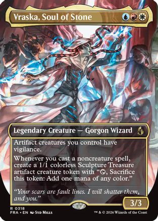 Vraska, Soul of Stone (Borderless) (FRA-318) - [Reality Fracture] Foil