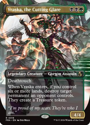 Vraska, the Cutting Glare (Borderless) (FRA-319) - [Reality Fracture]