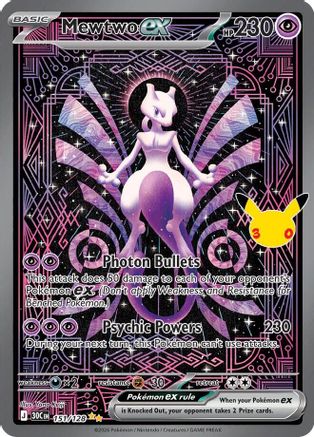 Mewtwo ex (151/128) [ME 30th Celebration] Holofoil