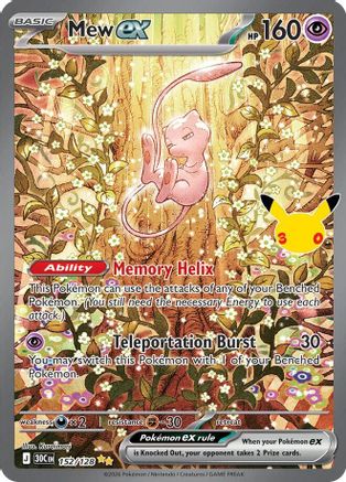 Mew ex (152/128) [ME 30th Celebration] Holofoil