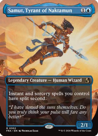 Samut, Tyrant of Naktamun (Borderless) (FRA-302) - [Reality Fracture] Foil