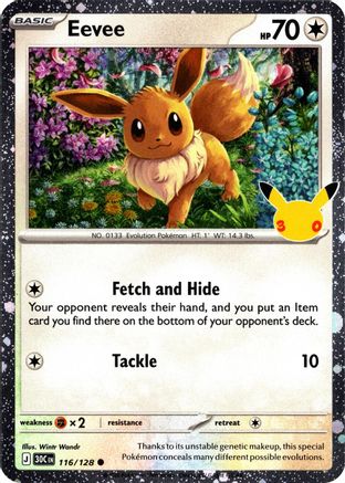 Eevee (30th Celebration) (116/128) [Blister Exclusives] Holofoil