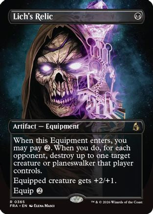 Lich's Relic (Borderless) (FRA-365) - [Reality Fracture] Foil