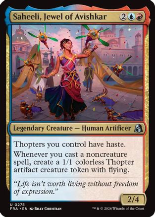Saheeli, Jewel of Avishkar (FRA-275) - [Reality Fracture] Foil