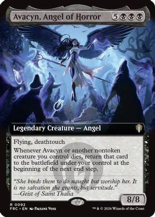 Avacyn, Angel of Horror (Extended Art) (FRC-092) - [Commander: Reality Fracture]