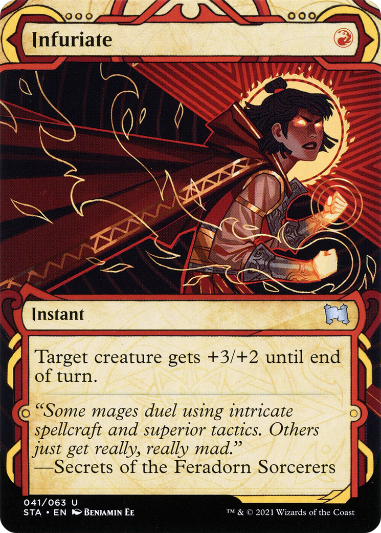 Infuriate (STA-041) - [Strixhaven Mystical Archive]: (Showcase) (Borderless) Foil