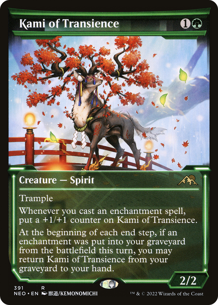 Kami of Transience (NEO-391) - [Kamigawa: Neon Dynasty]: (Showcase) Foil