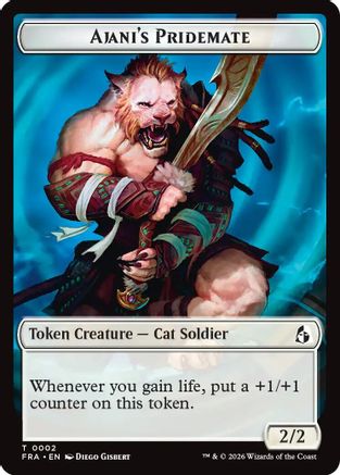 Ajani's Pridemate // Mowu Double-Sided Token (FRA-2 // 10) - [Reality Fracture]