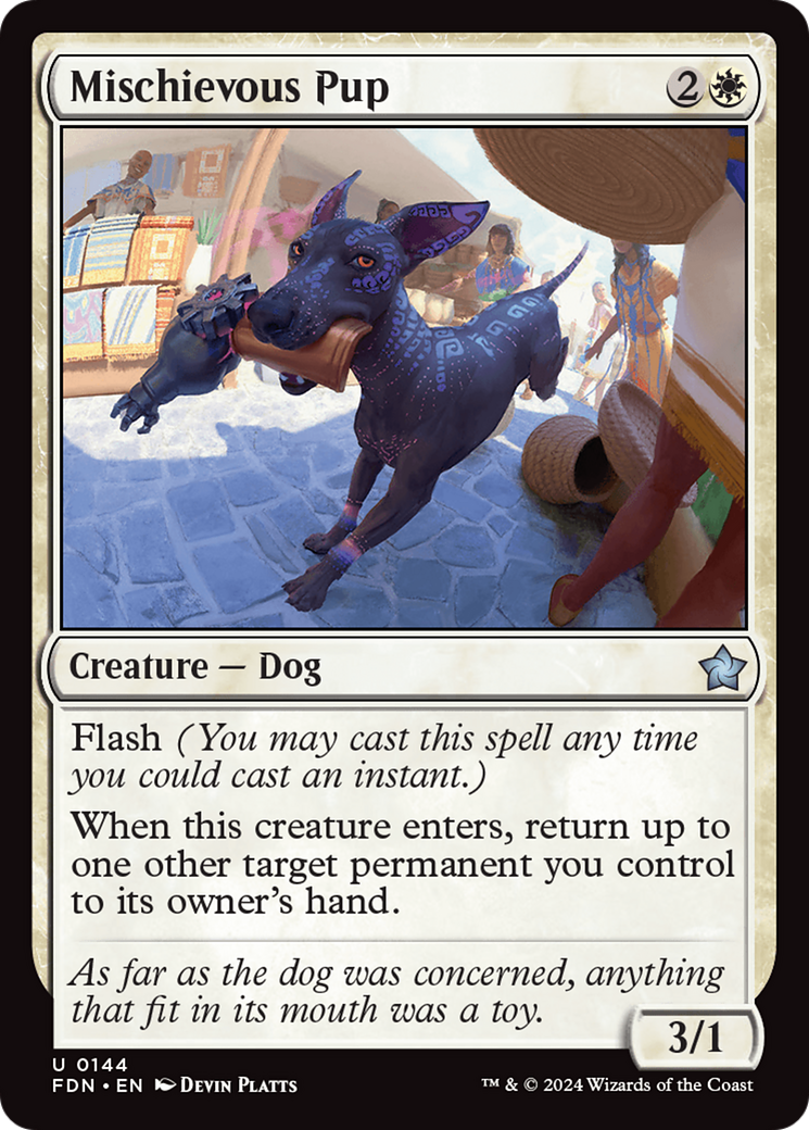 Mischievous Pup (FDN-144) - [Foundations] Foil