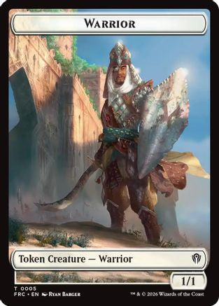 Warrior // Insect Double-Sided Token (FRC-5 // 2) - [Commander: Reality Fracture] Foil