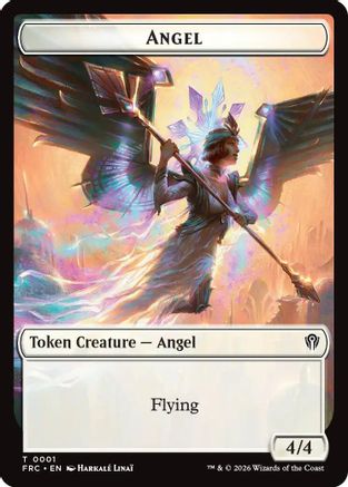 Angel // Myr Double-Sided Token (FRC-1 // 15) - [Commander: Reality Fracture] Foil