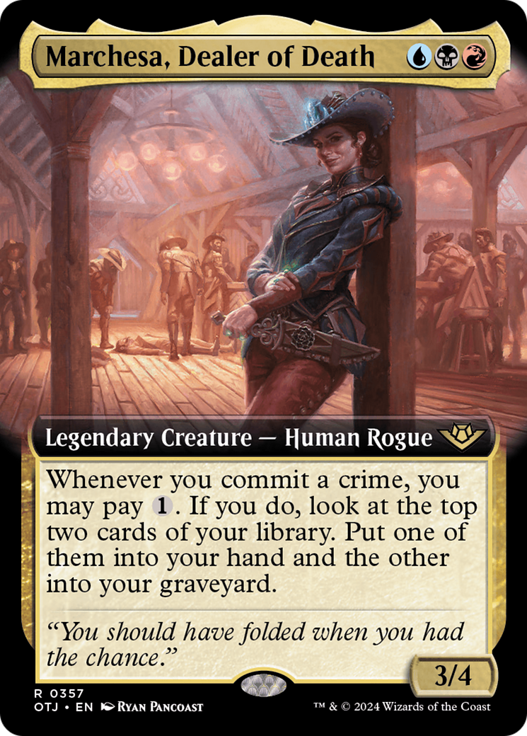 Marchesa, Dealer of Death (OTJ-357) - [Outlaws of Thunder Junction]: (Extended Art)