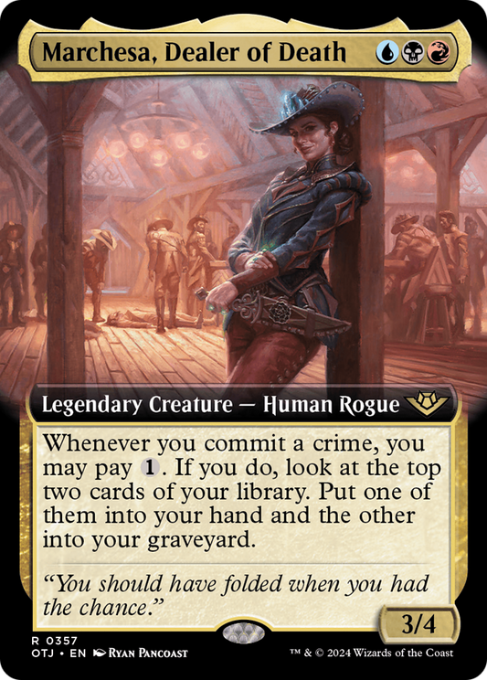 Marchesa, Dealer of Death (OTJ-357) - [Outlaws of Thunder Junction]: (Extended Art) Foil